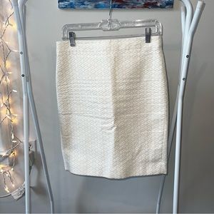 J Crew Cream Pencil Skirt